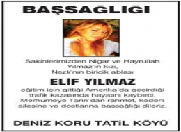Vefat Haberi - Elif'i kaybettik..